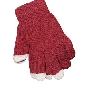 Burgundy Winter Gloves Touchscreen Knit Gloves Warm Gloves